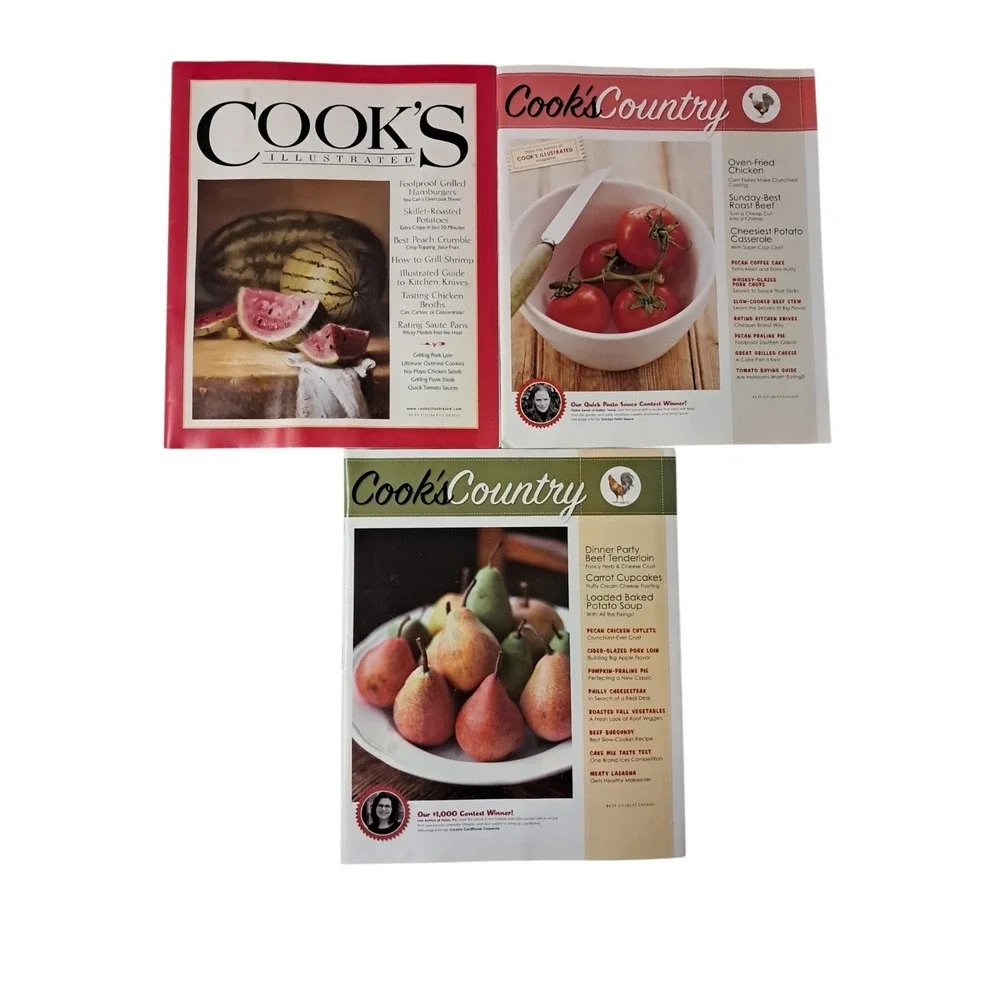 cooks country magazine lot Of 3